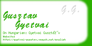 gusztav gyetvai business card